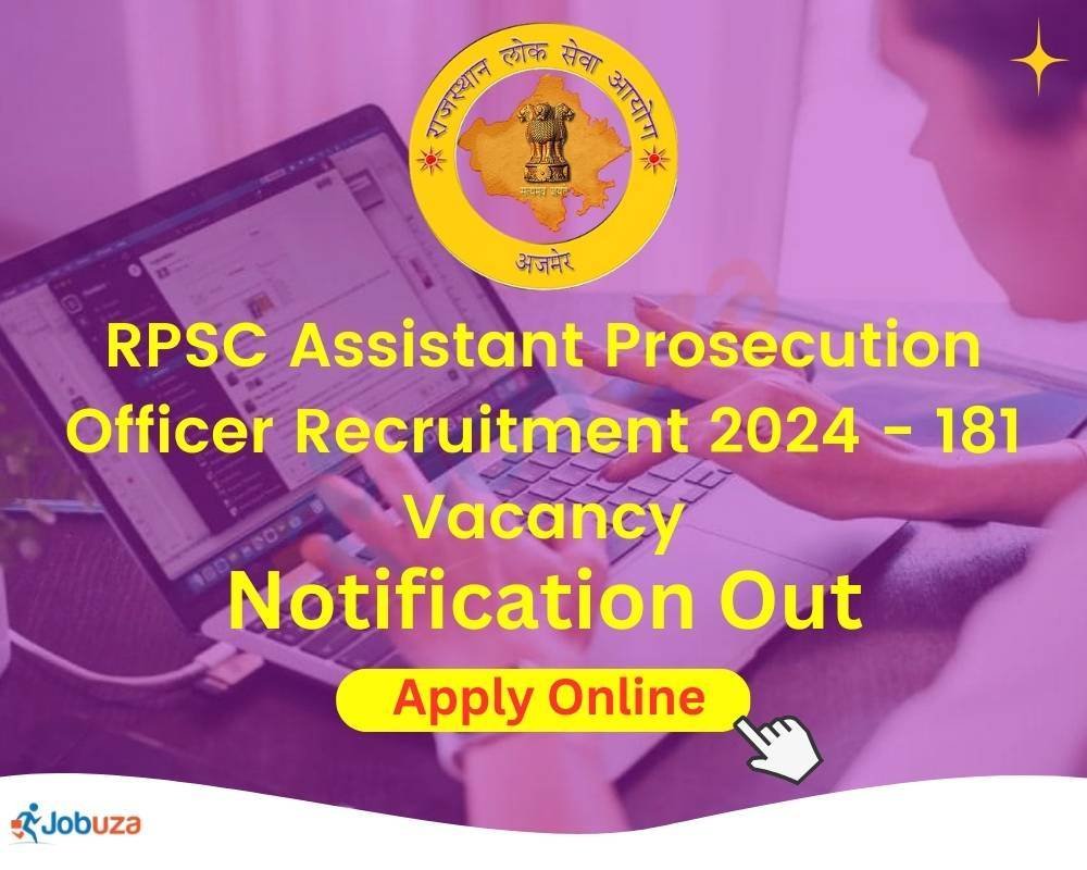 RPSC Assistant Prosecution Officer Recruitment 2024 | Jobuza